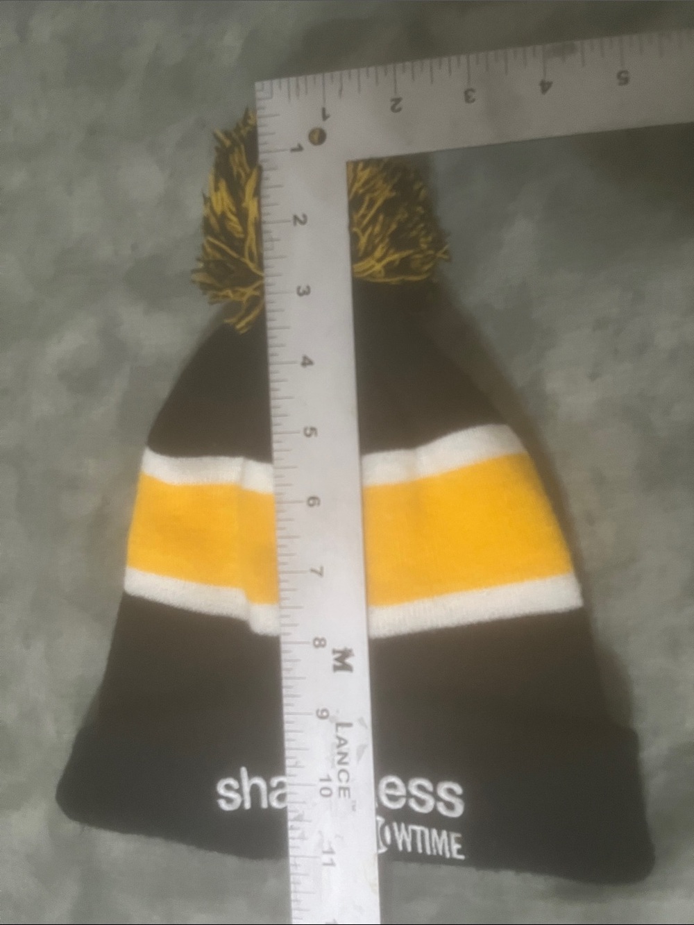 Shameless Showtime Pom Pom Beanie Hat Orange & Black 2021 NEW One Size - Picture 9 of 11